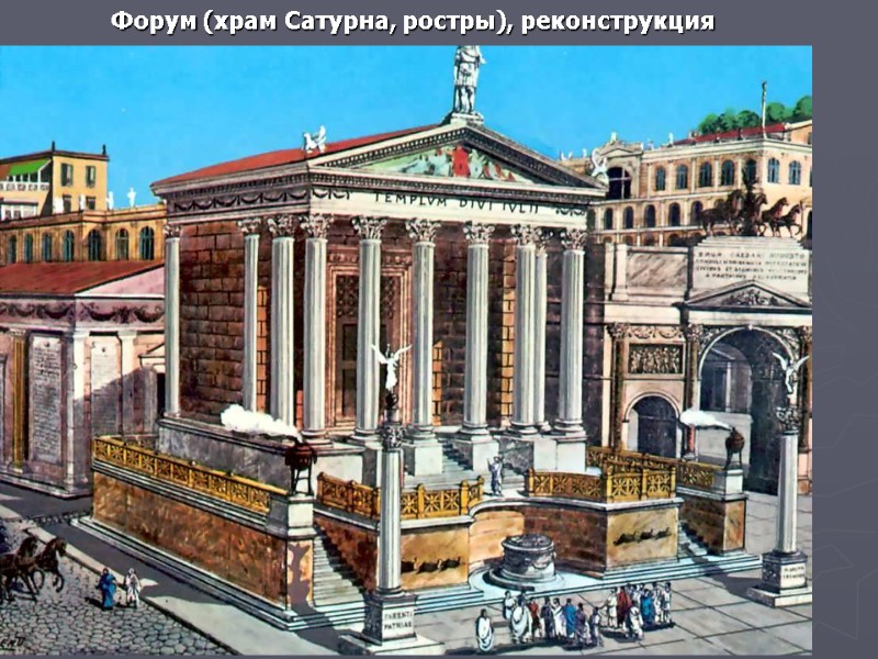 Форум (храм Сатурна, ростры), реконструкция